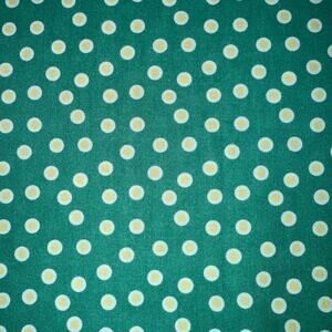 White & Yellow Dot on Teal by Desiree's Designs for QT Fabrics - 1/2 Yard